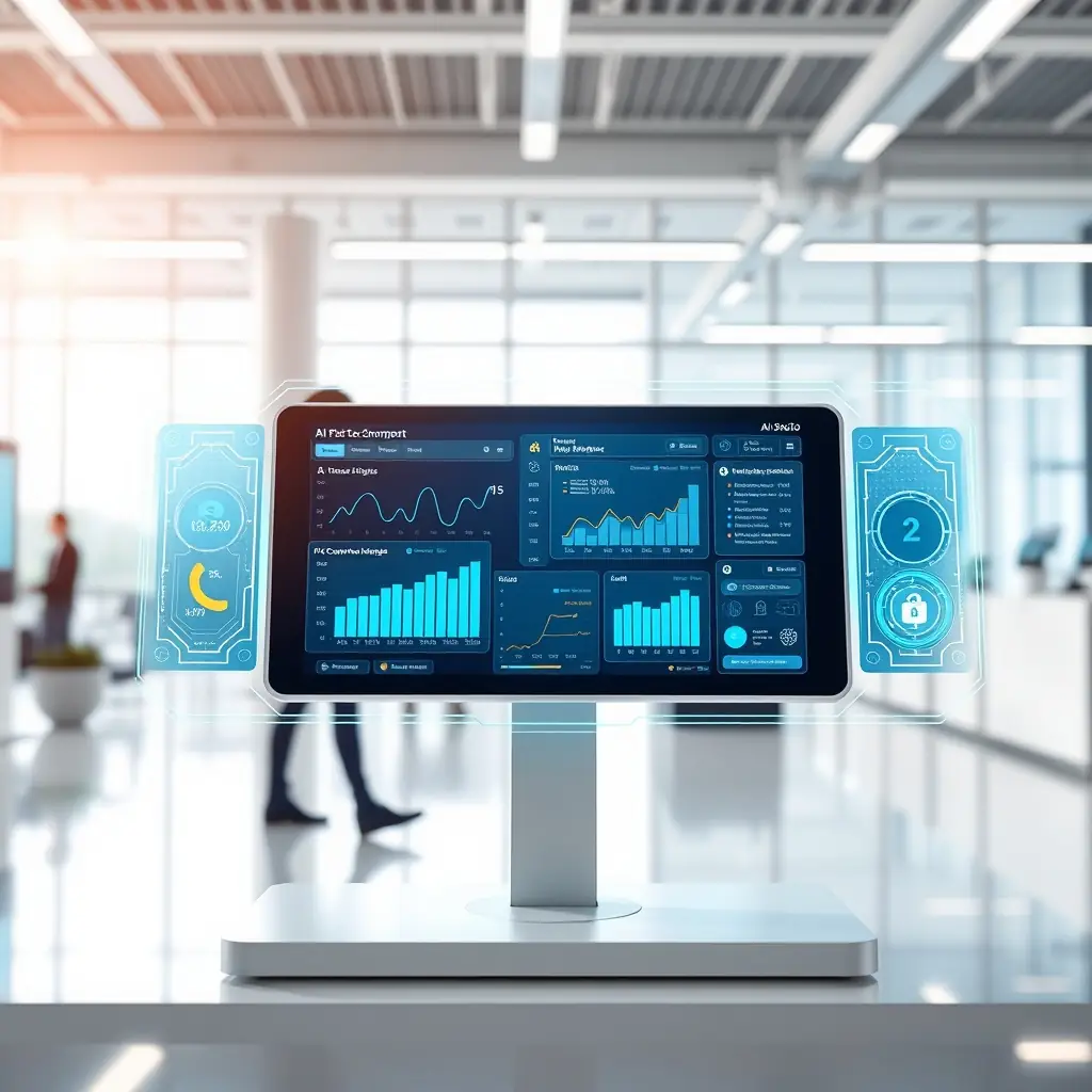 AI dashboard displaying marketing analytics